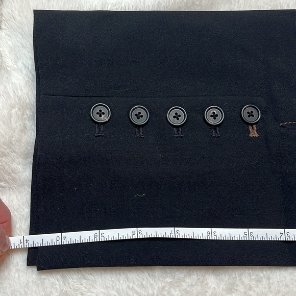 Badgley Mischka Black Pants with buttons on the lower sides. Size 4 - Picture 6 of 7